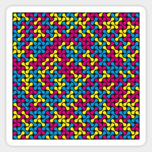 CMYK Base Colours Metaball Pattern Magnet